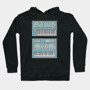 Blue Retro Synthesizer Hoodie